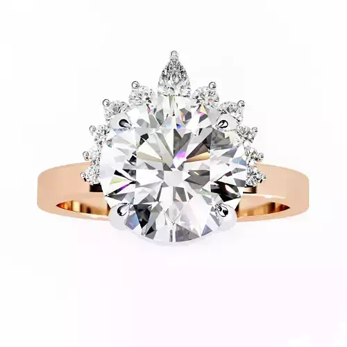 Solitaire Diamond Ring 360 animation renders 3dm stl 