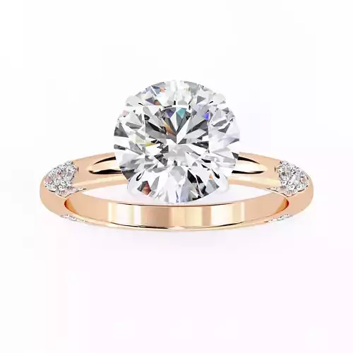 Solitaire Diamond Ring 360 animation renders 3dm stl 