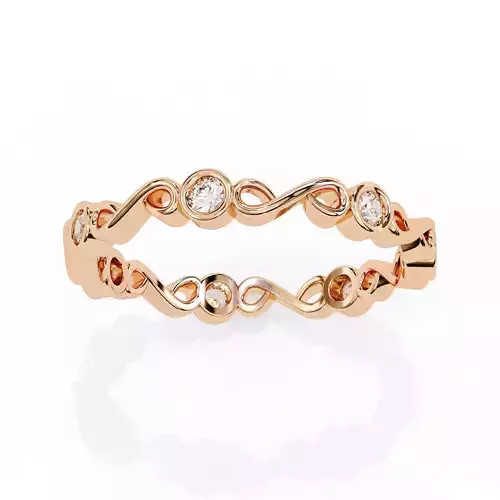 Eternity Diamond Band Ring 360 Animation Renders 3dm stl details