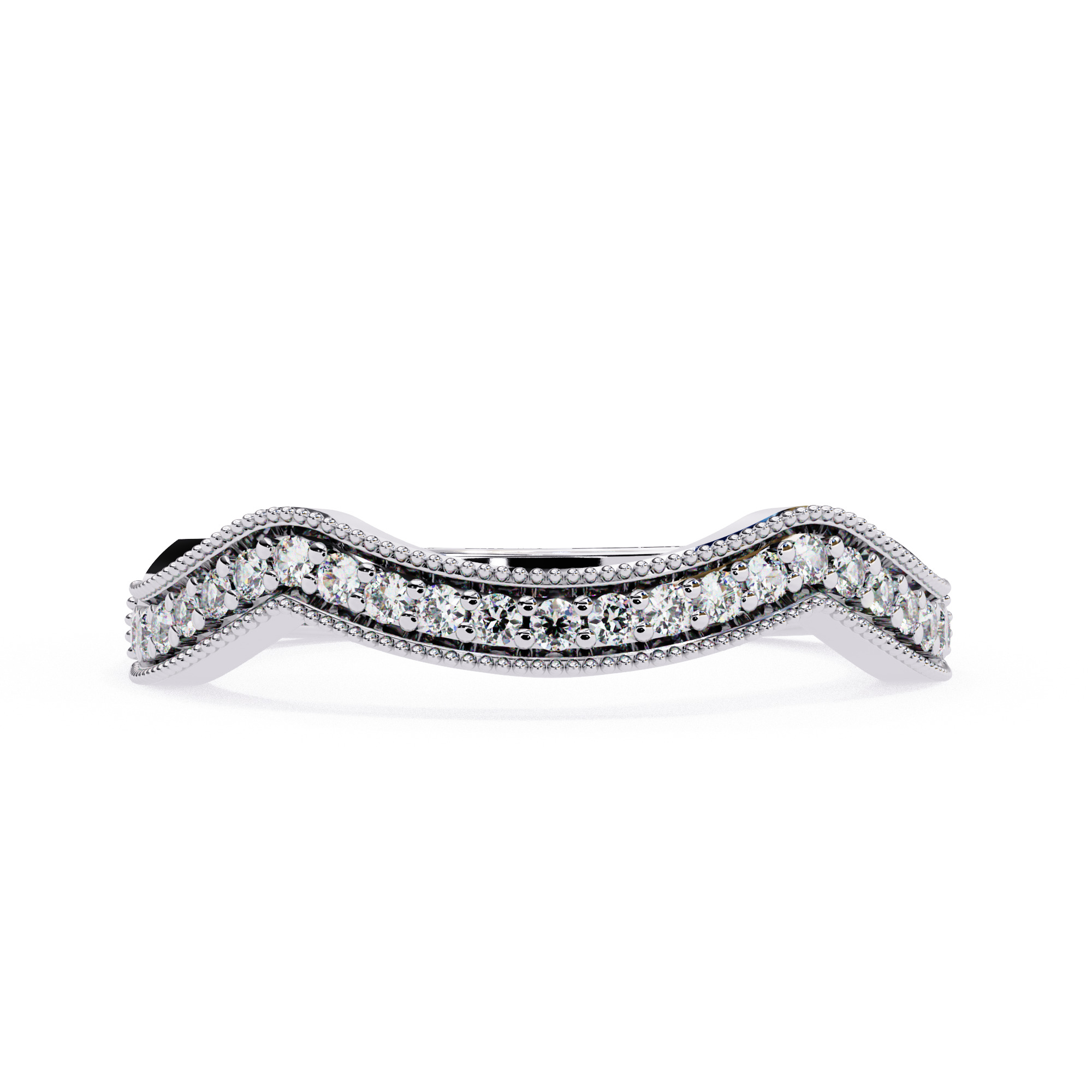 Eternity Diamond Band Ring 360 Animation Renders 3dm stl details 3D print model_12