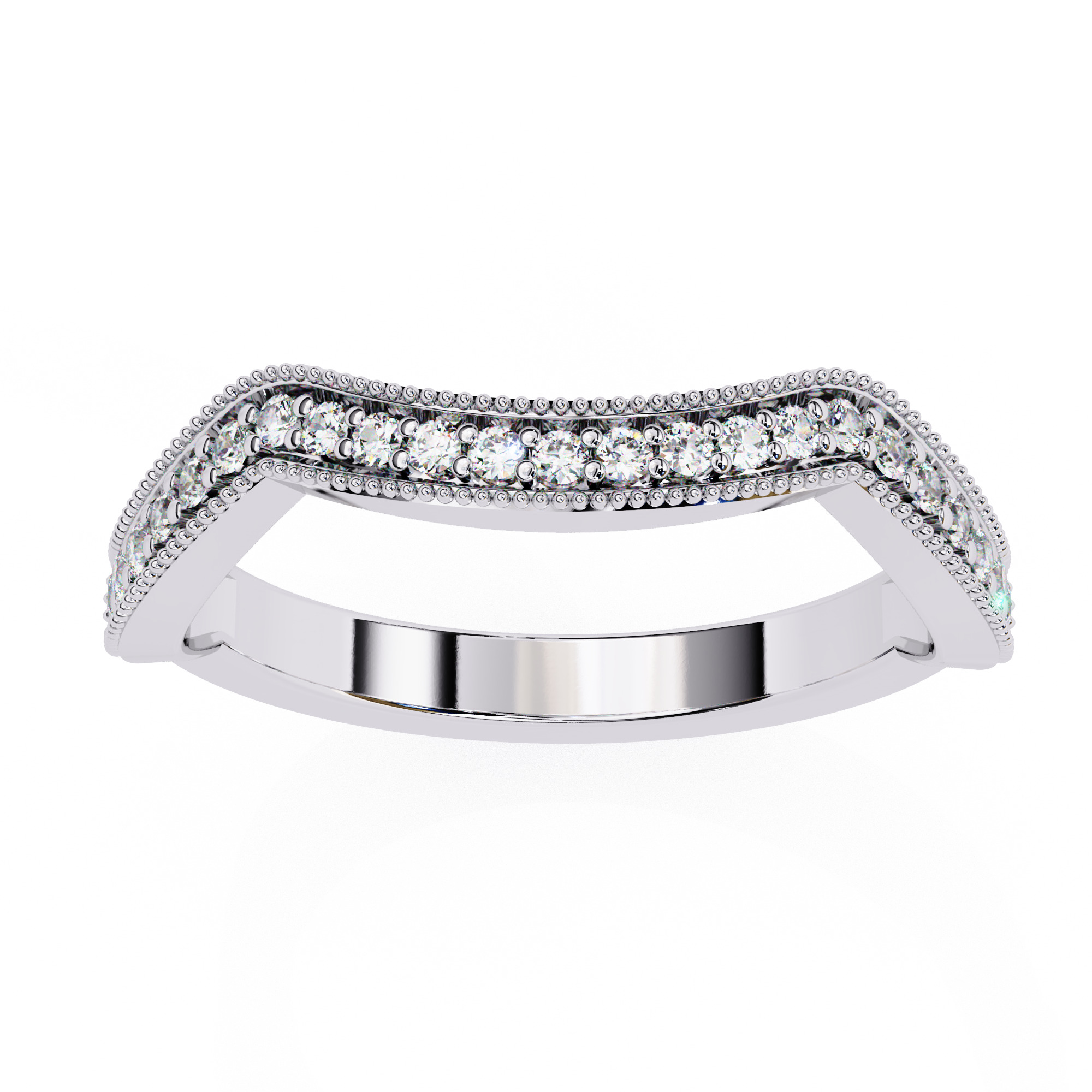 Eternity Diamond Band Ring 360 Animation Renders 3dm stl details 3D print model_6