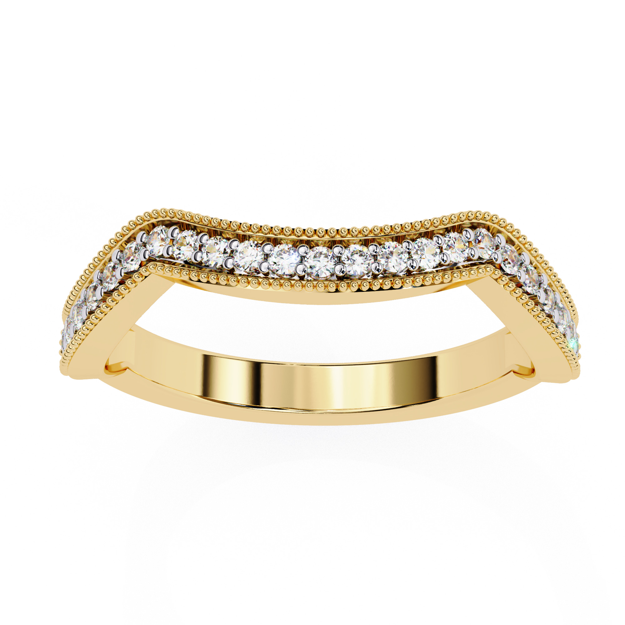 Eternity Diamond Band Ring 360 Animation Renders 3dm stl details 3D print model_7