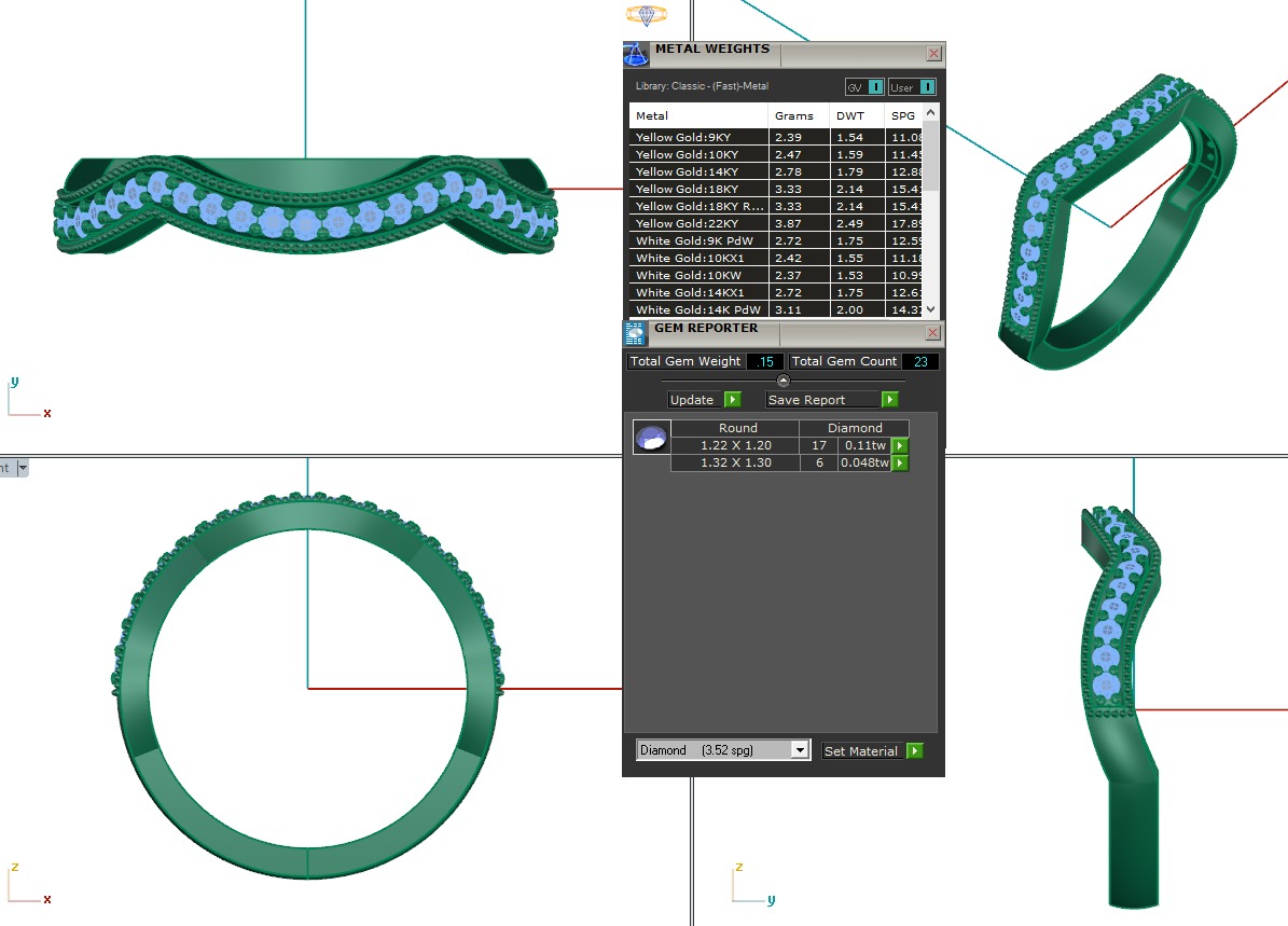 Eternity Diamond Band Ring 360 Animation Renders 3dm stl details 3D print model_1