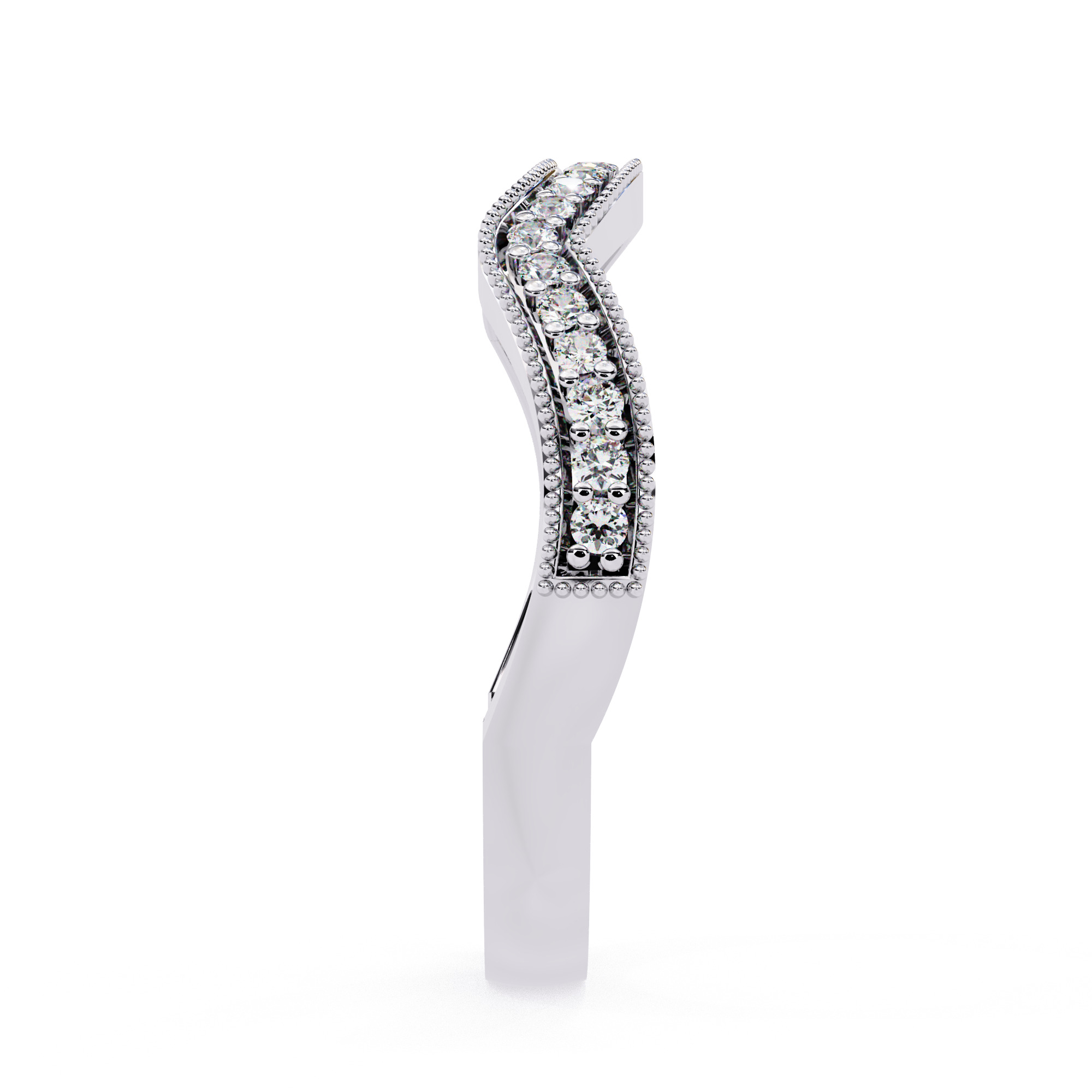 Eternity Diamond Band Ring 360 Animation Renders 3dm stl details 3D print model_4