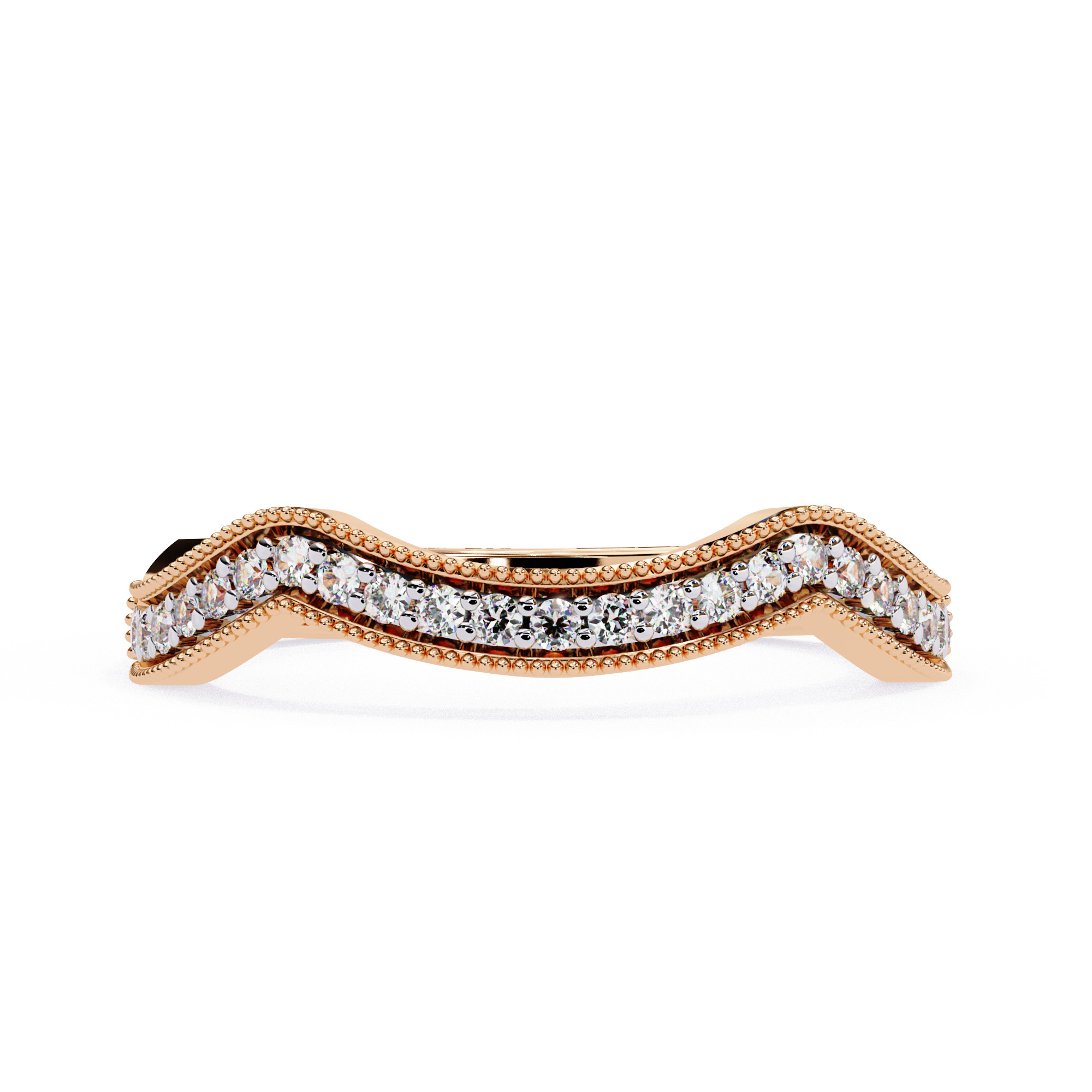 Eternity Diamond Band Ring 360 Animation Renders 3dm stl details 3D print model_11