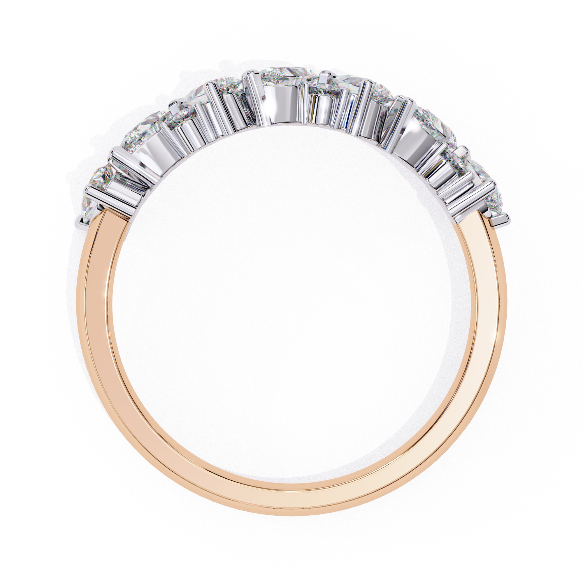 Eternity Diamond Band Ring 360 Animation Renders 3dm stl details 3D print model_4