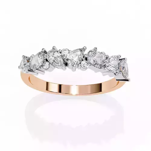 Eternity Diamond Band Ring 360 Animation Renders 3dm stl details