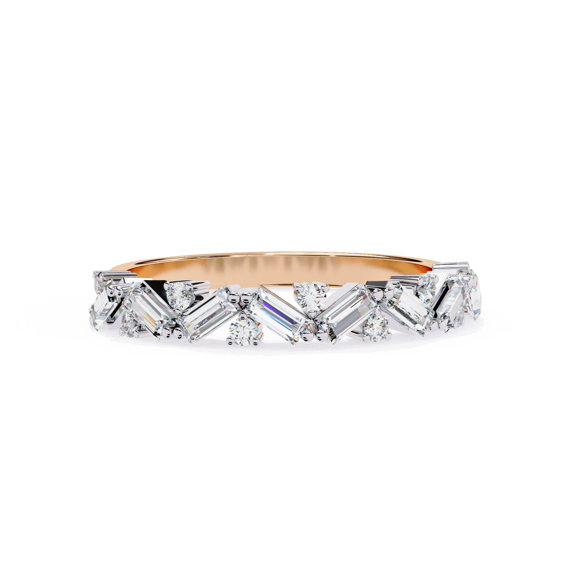 Eternity Diamond Band Ring 360 Animation Renders 3dm stl details 3D print model_7