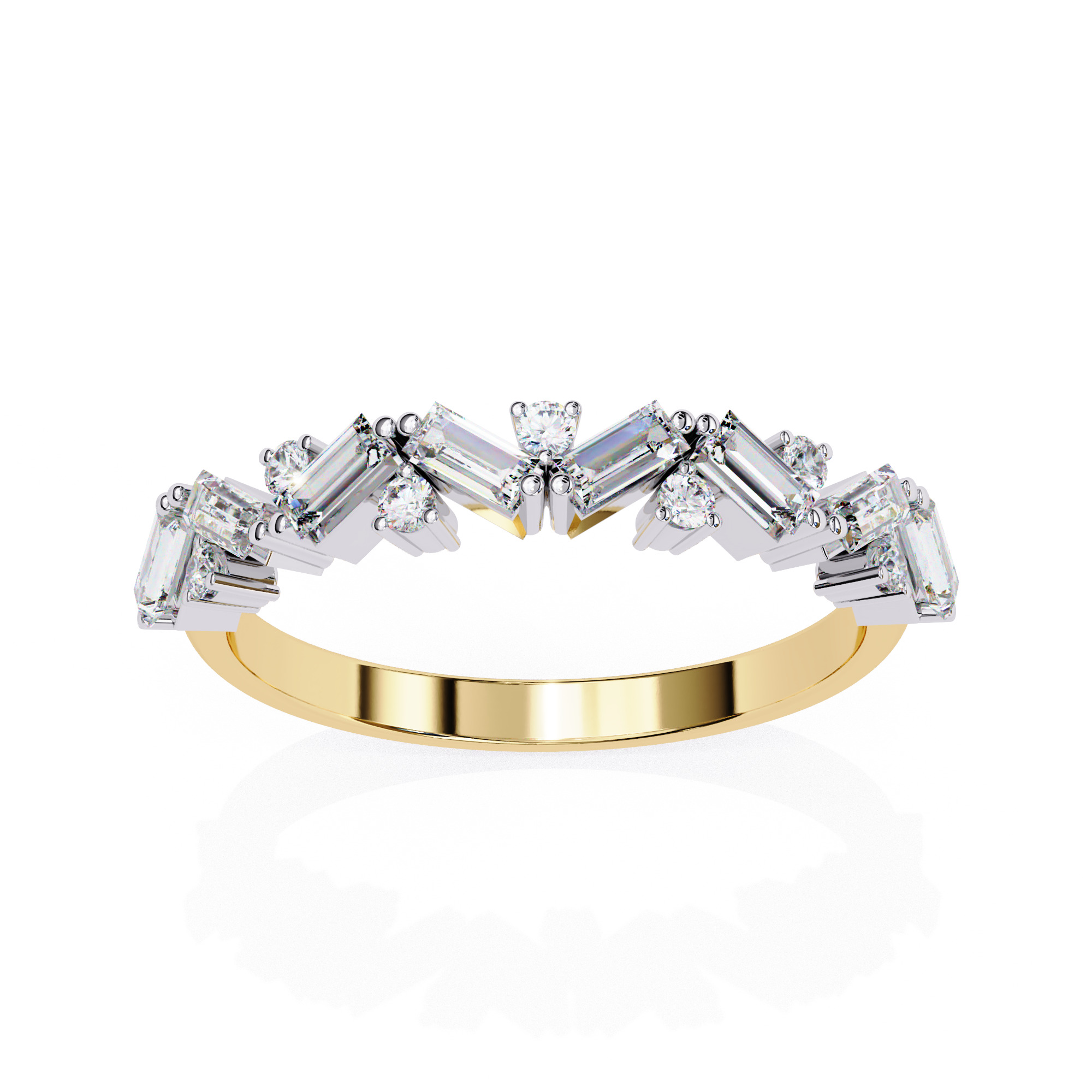 Eternity Diamond Band Ring 360 Animation Renders 3dm stl details 3D print model_9