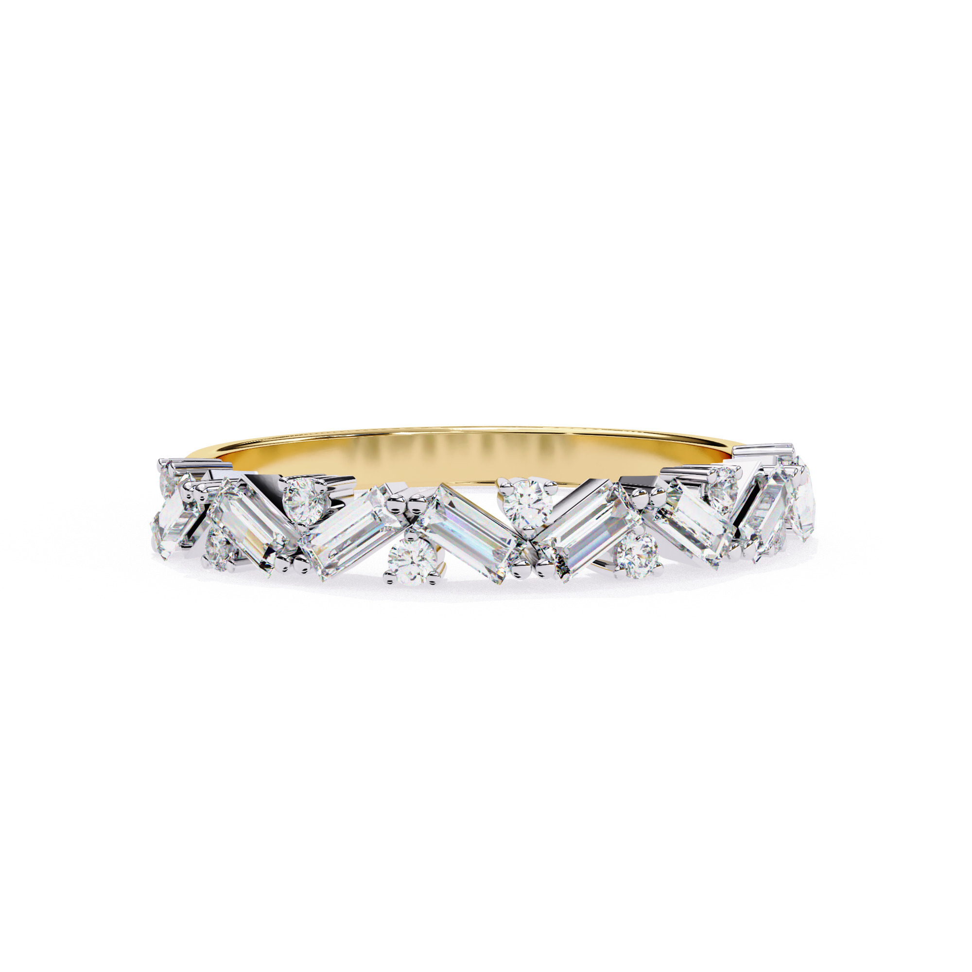 Eternity Diamond Band Ring 360 Animation Renders 3dm stl details 3D print model_5