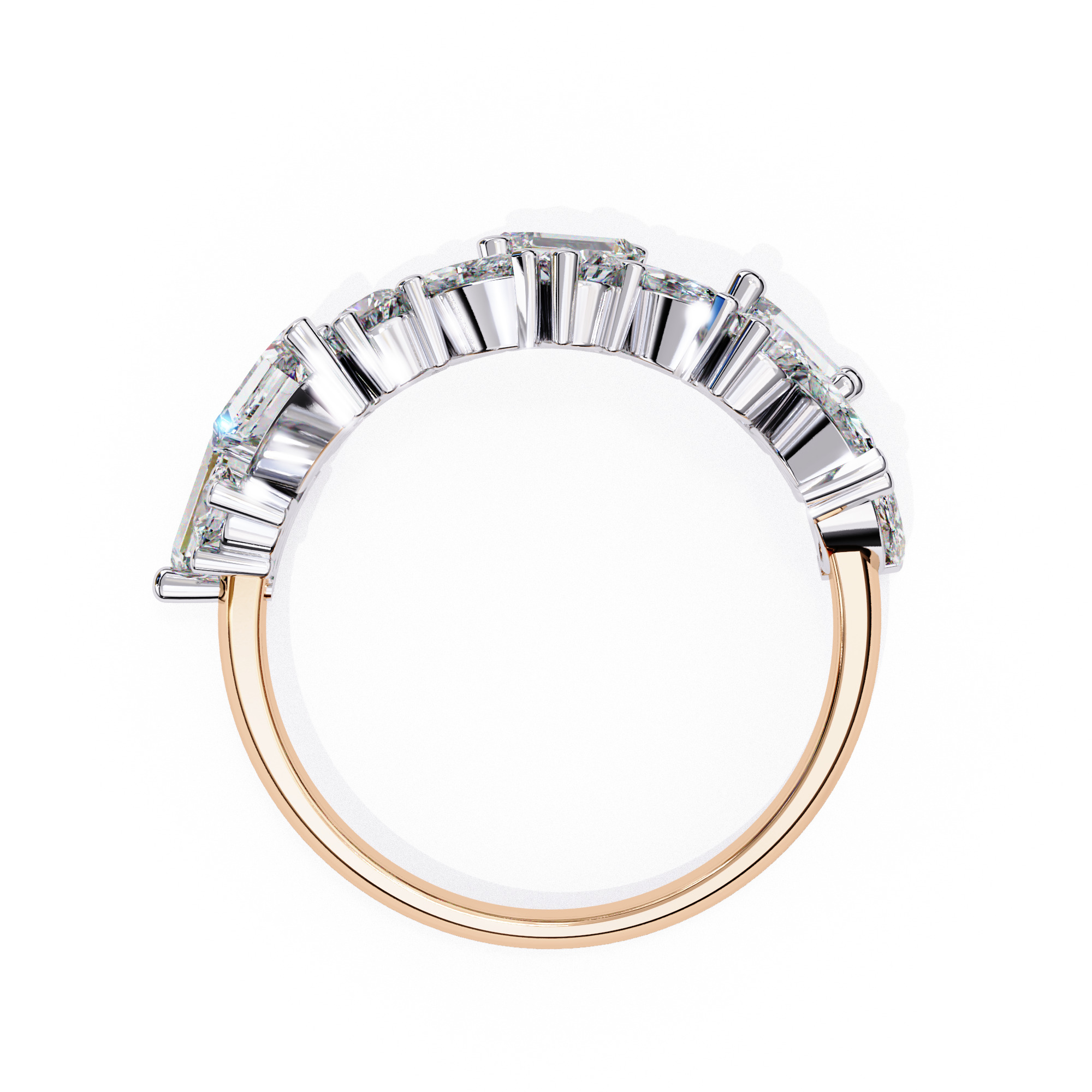 Eternity Diamond Band Ring 360 Animation Renders 3dm stl details 3D print model_4