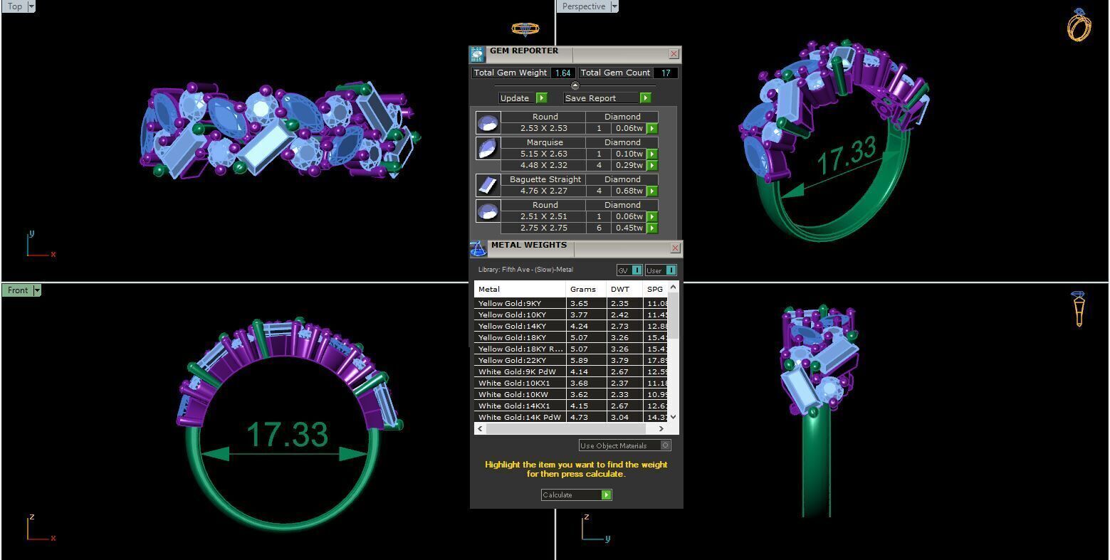 Eternity Diamond Band Ring 360 Animation Renders 3dm stl details 3D print model_3