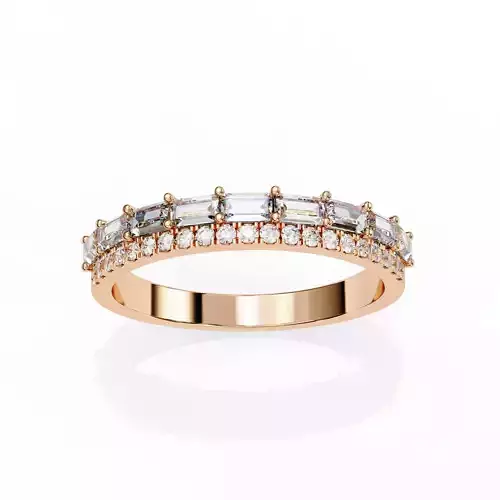 Eternity Diamond Band Ring 360 Animation Renders 3dm stl details