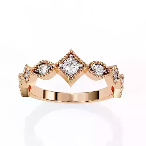 Eternity Diamond Band Ring 360 Animation Renders 3dm stl details