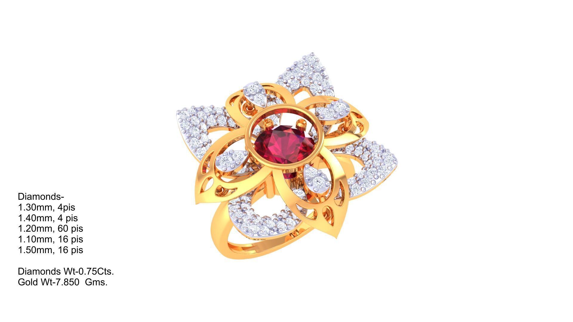  Women Ring MTL 3dm STL OBJ FBX Details 3D print model_2