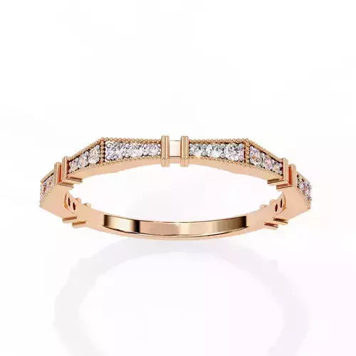 Eternity Diamond Band Ring 360 Animation Renders 3dm stl details