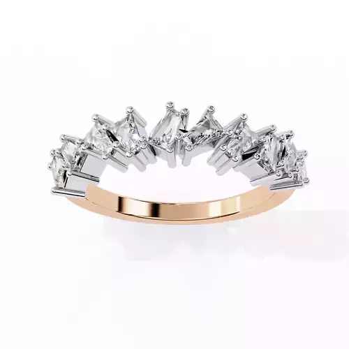 Eternity Diamond Band Ring 360 Animation Renders 3dm stl details