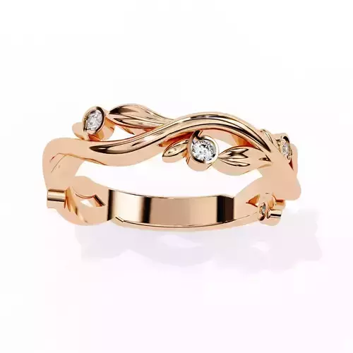 Eternity Diamond Band Ring 360 Animation Renders 3dm stl details