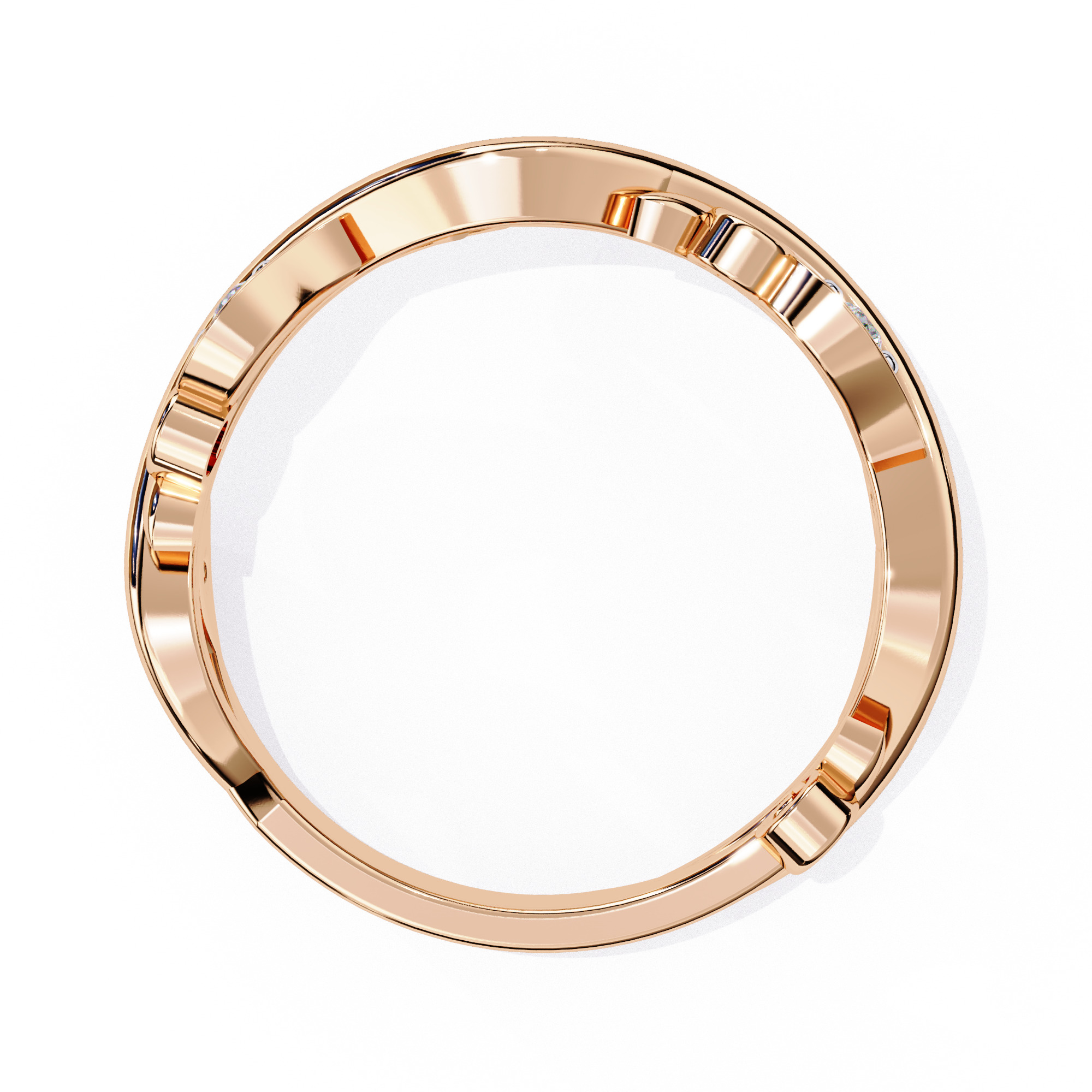 Eternity Diamond Band Ring 360 Animation Renders 3dm stl details 3D print model_12