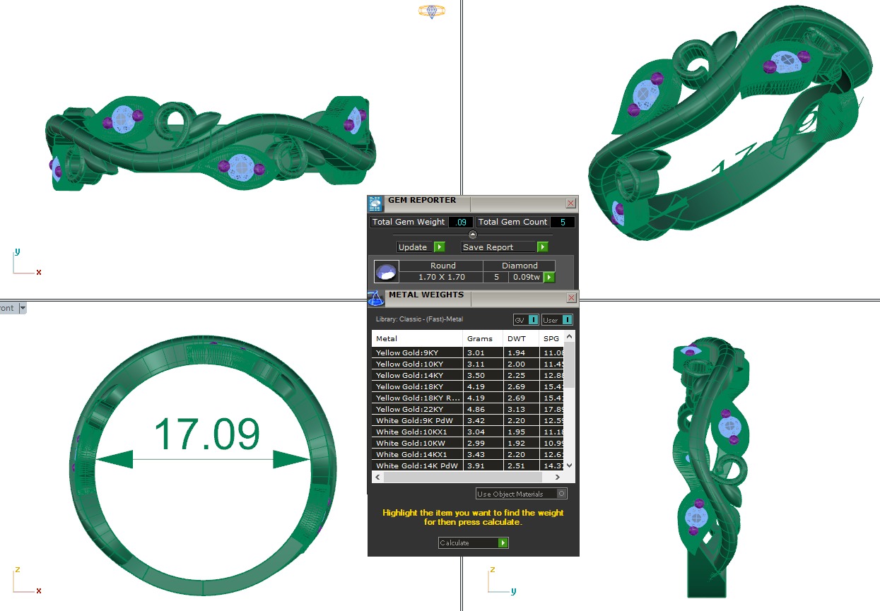 Eternity Diamond Band Ring 360 Animation Renders 3dm stl details 3D print model_2