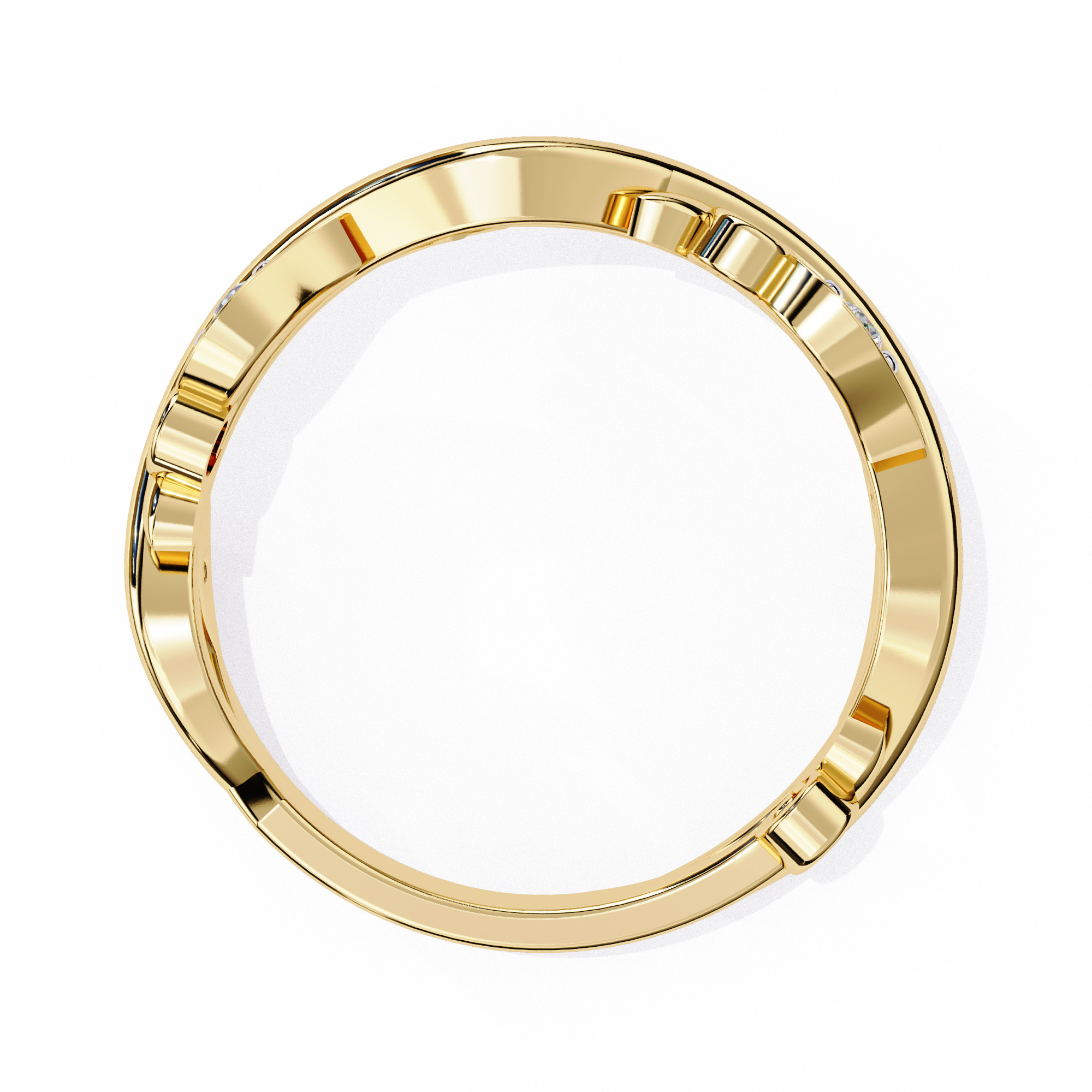 Eternity Diamond Band Ring 360 Animation Renders 3dm stl details 3D print model_14