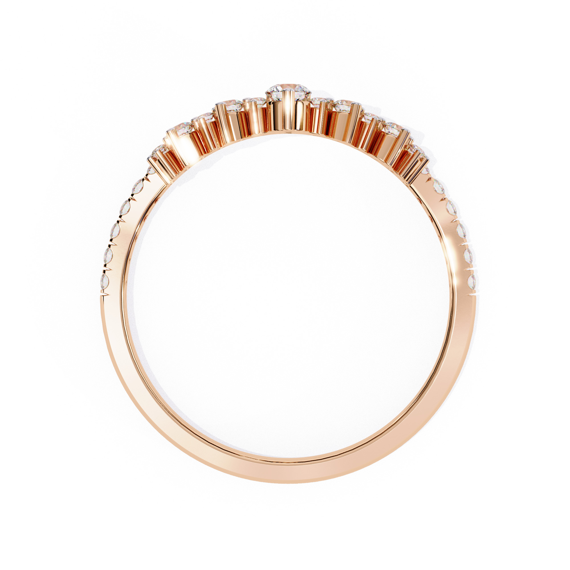 Eternity Diamond Band Ring 360 Animation Renders 3dm stl details 3D print model_13