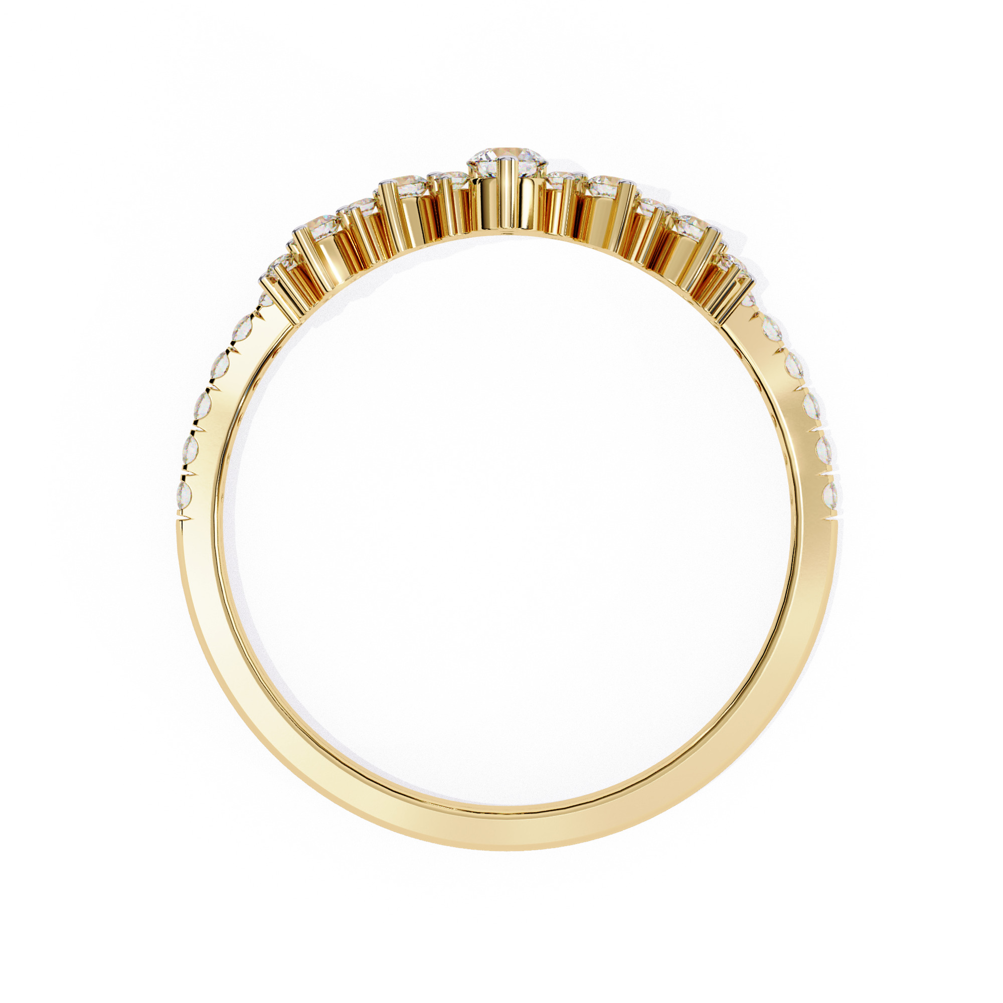 Eternity Diamond Band Ring 360 Animation Renders 3dm stl details 3D print model_11