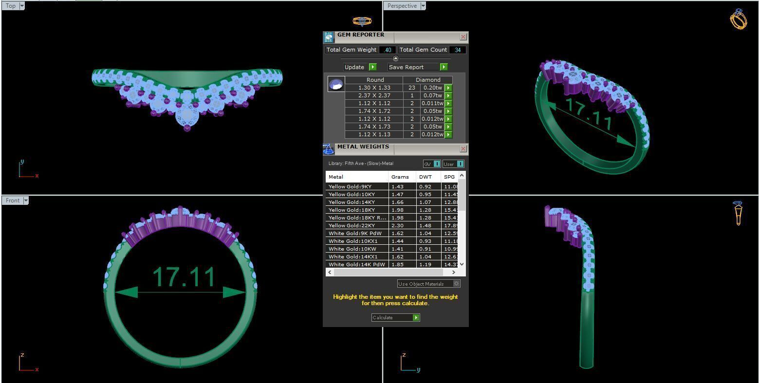 Eternity Diamond Band Ring 360 Animation Renders 3dm stl details 3D print model_2