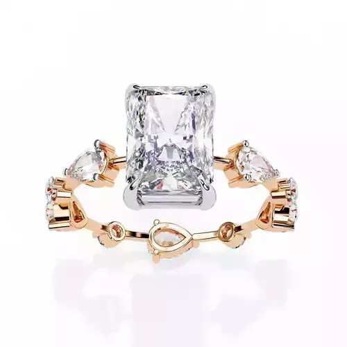 Solitaire Diamond Ring 360 animation renders 3dm stl 