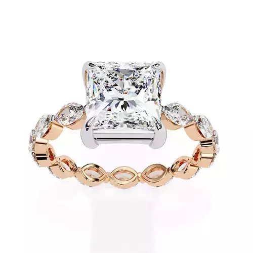 Solitaire Diamond Ring 360 animation renders 3dm stl 