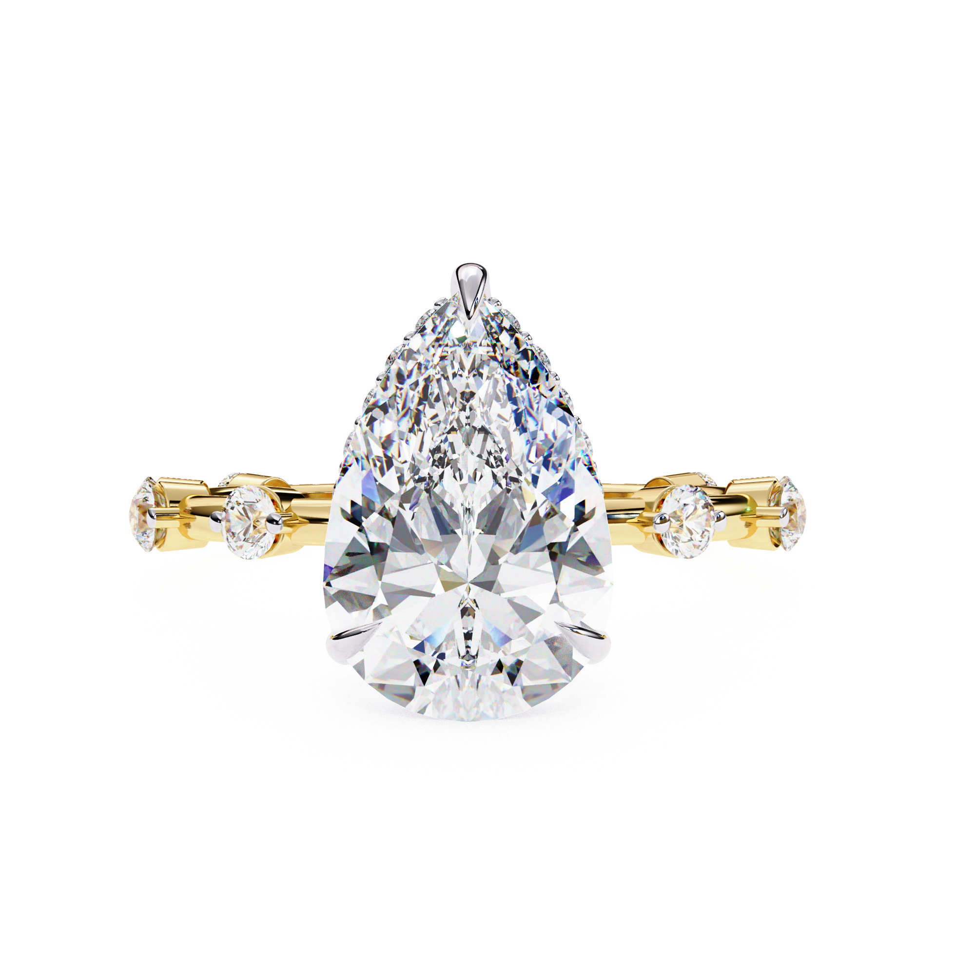 Solitaire Diamond Ring 360 animation renders 3dm stl  3D print model_9