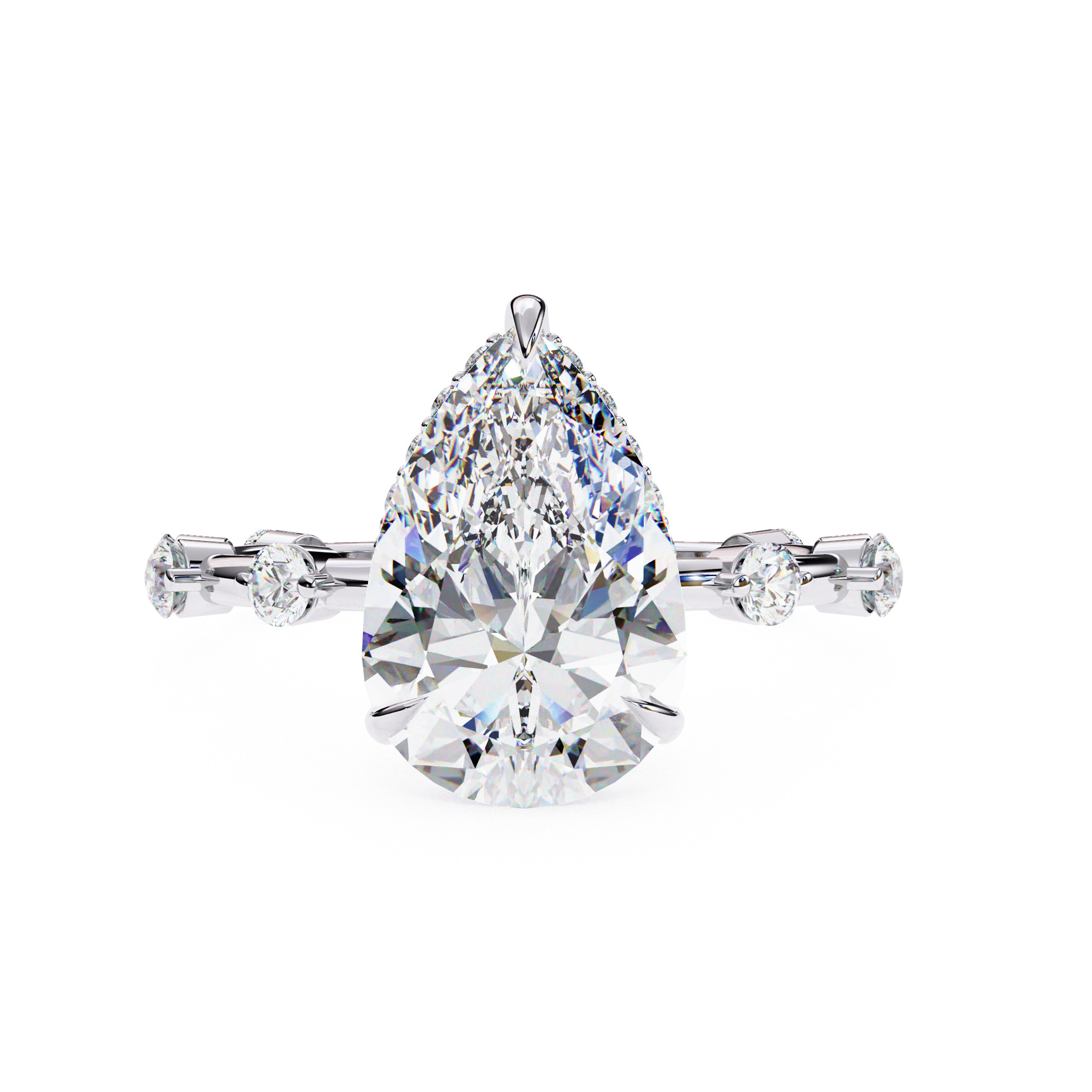 Solitaire Diamond Ring 360 animation renders 3dm stl  3D print model_8