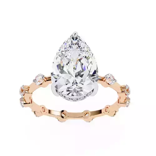 Solitaire Diamond Ring 360 animation renders 3dm stl  3D print model