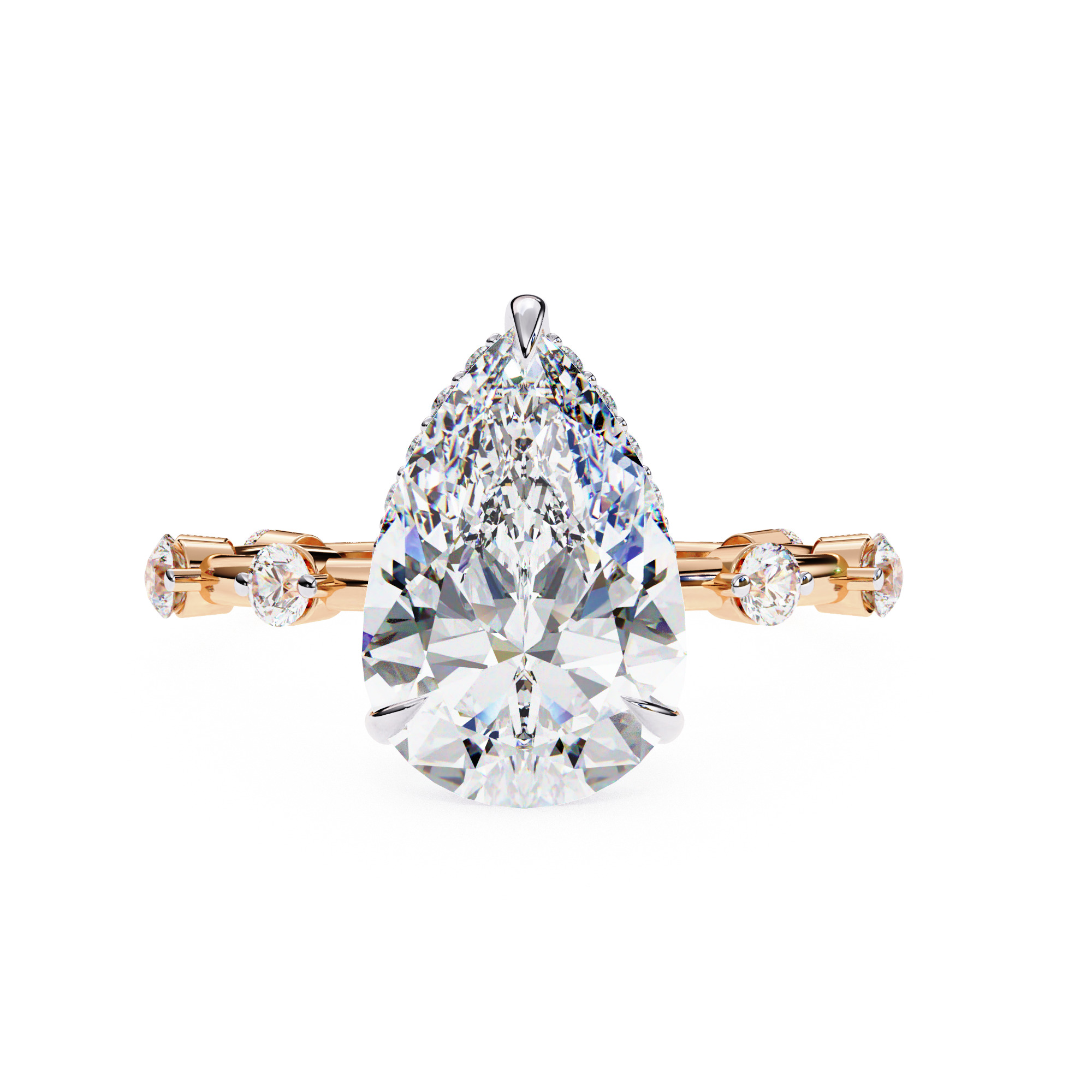 Solitaire Diamond Ring 360 animation renders 3dm stl  3D print model_7
