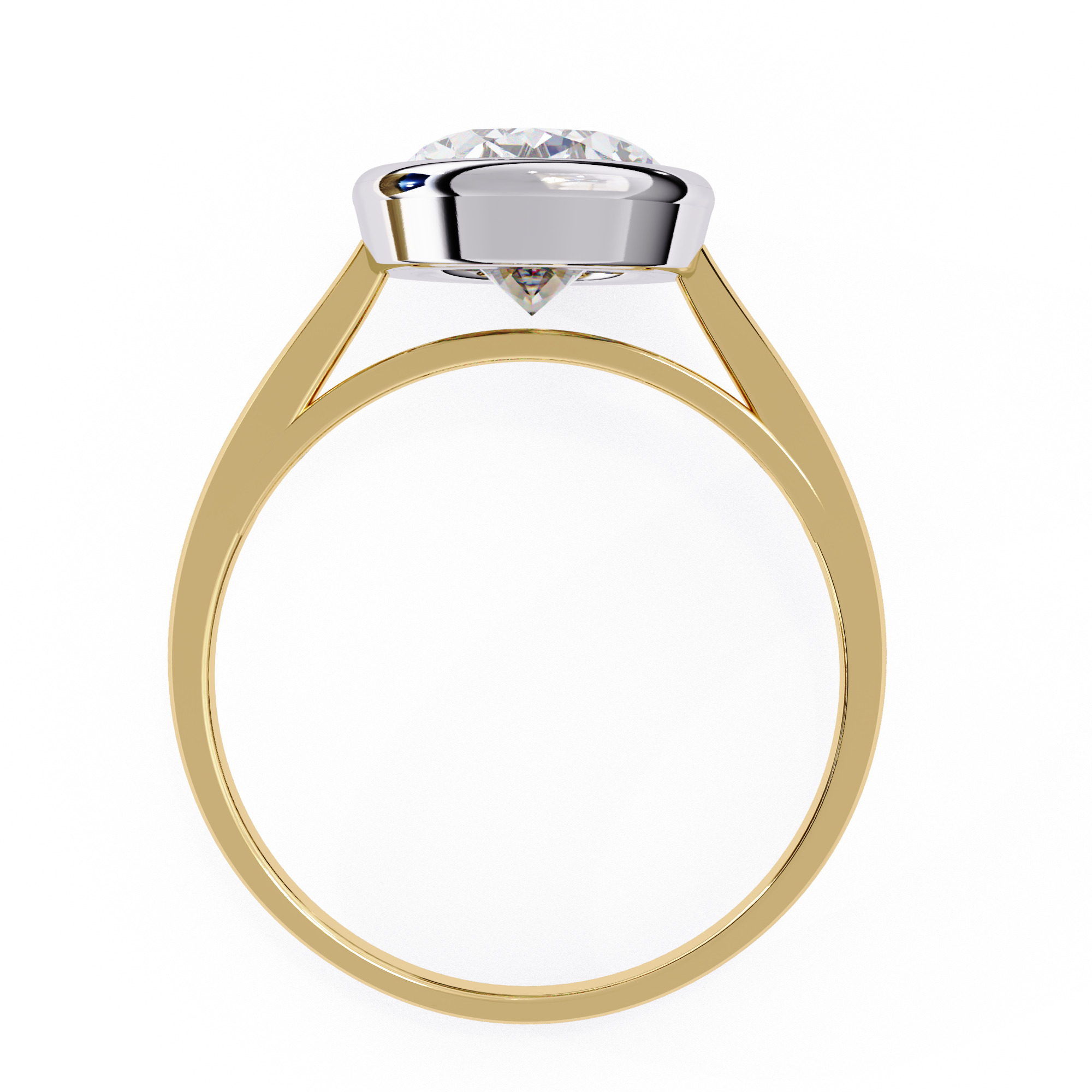 Mono Diamond Solitaire Ring 360 animation renders 3dm stl 3D print model_21