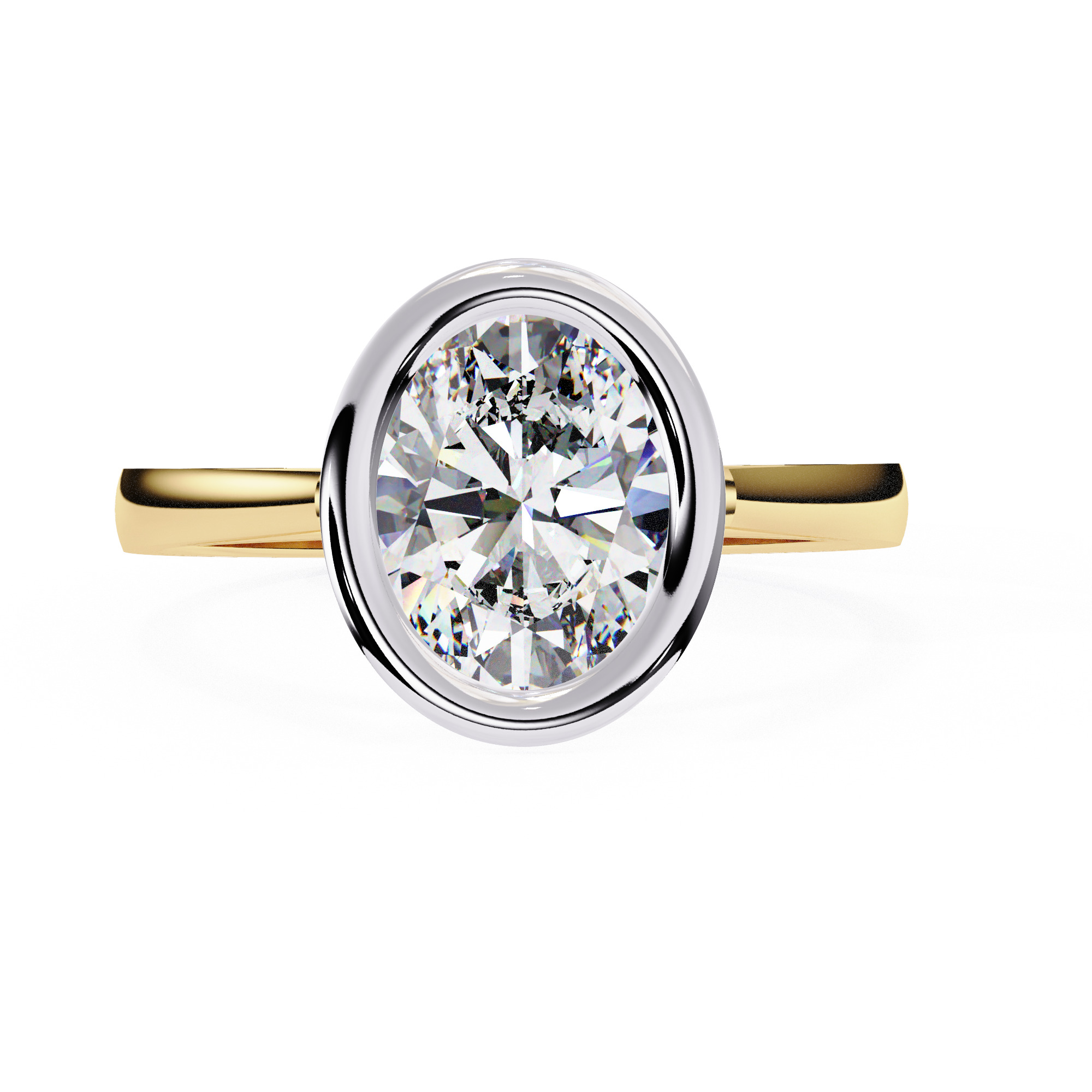 Mono Diamond Solitaire Ring 360 animation renders 3dm stl 3D print model_10