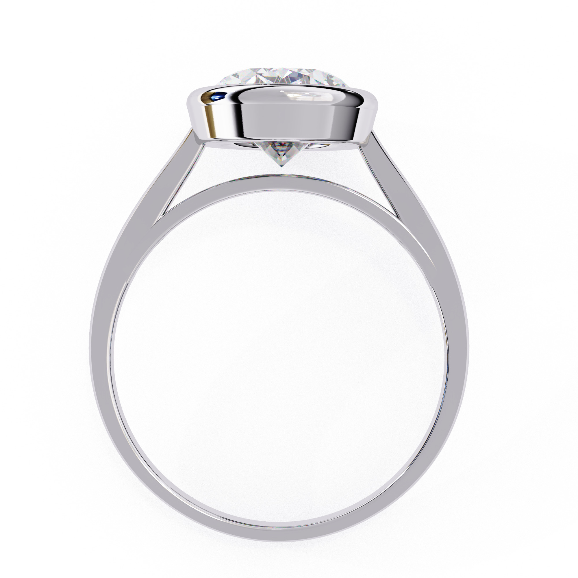Mono Diamond Solitaire Ring 360 animation renders 3dm stl 3D print model_20