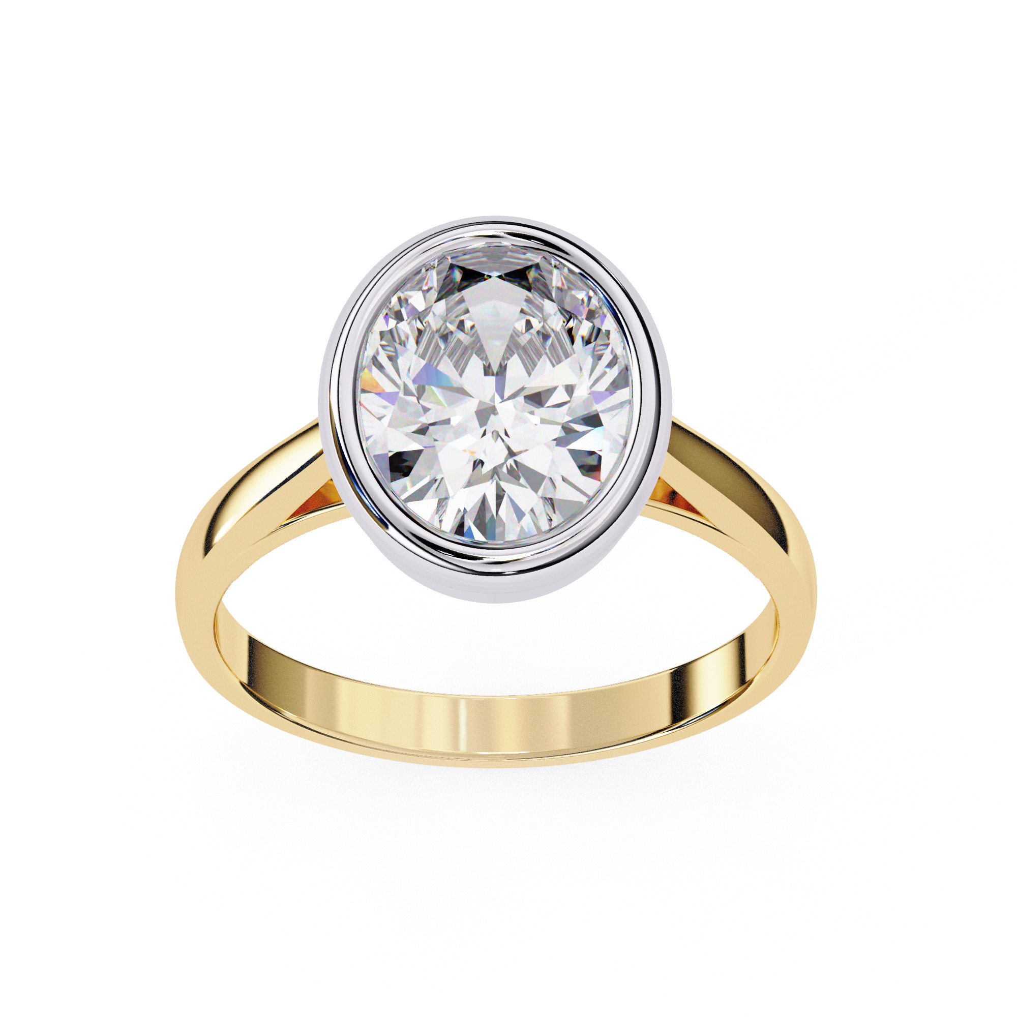 Mono Diamond Solitaire Ring 360 animation renders 3dm stl 3D print model_11
