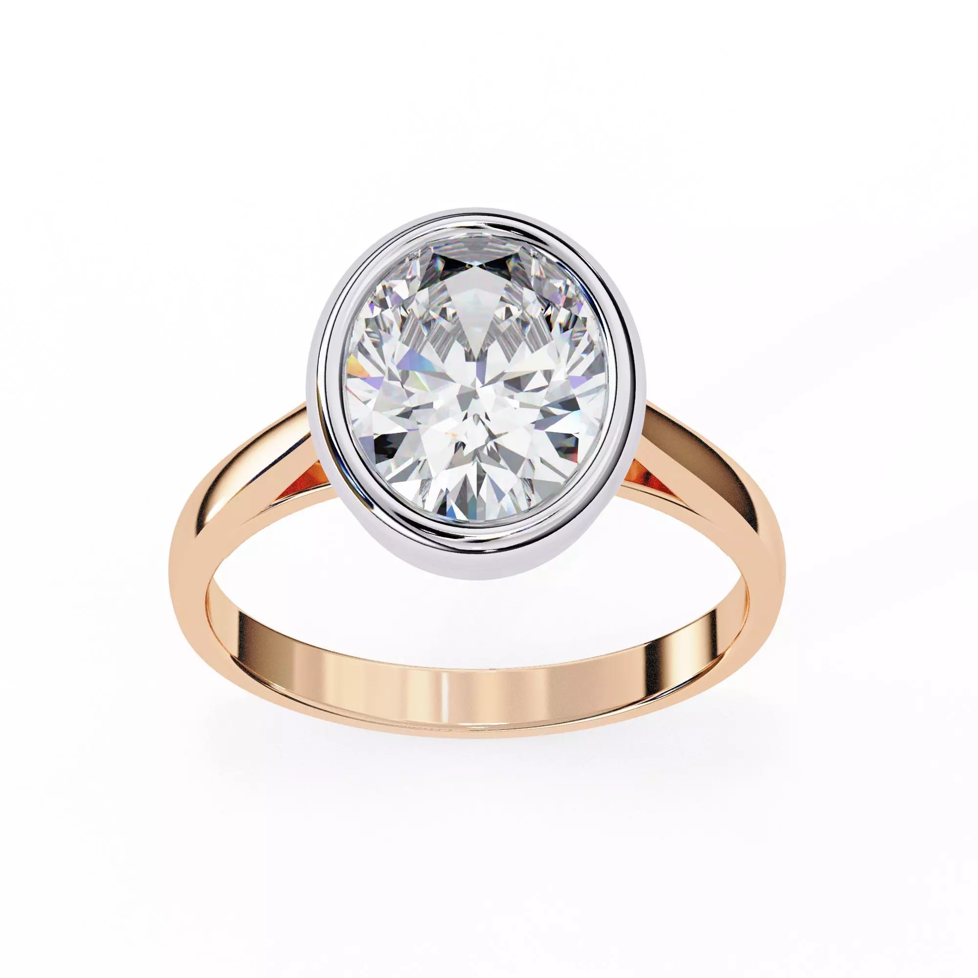 Mono Diamond Solitaire Ring 360 animation renders 3dm stl 3D print model_0