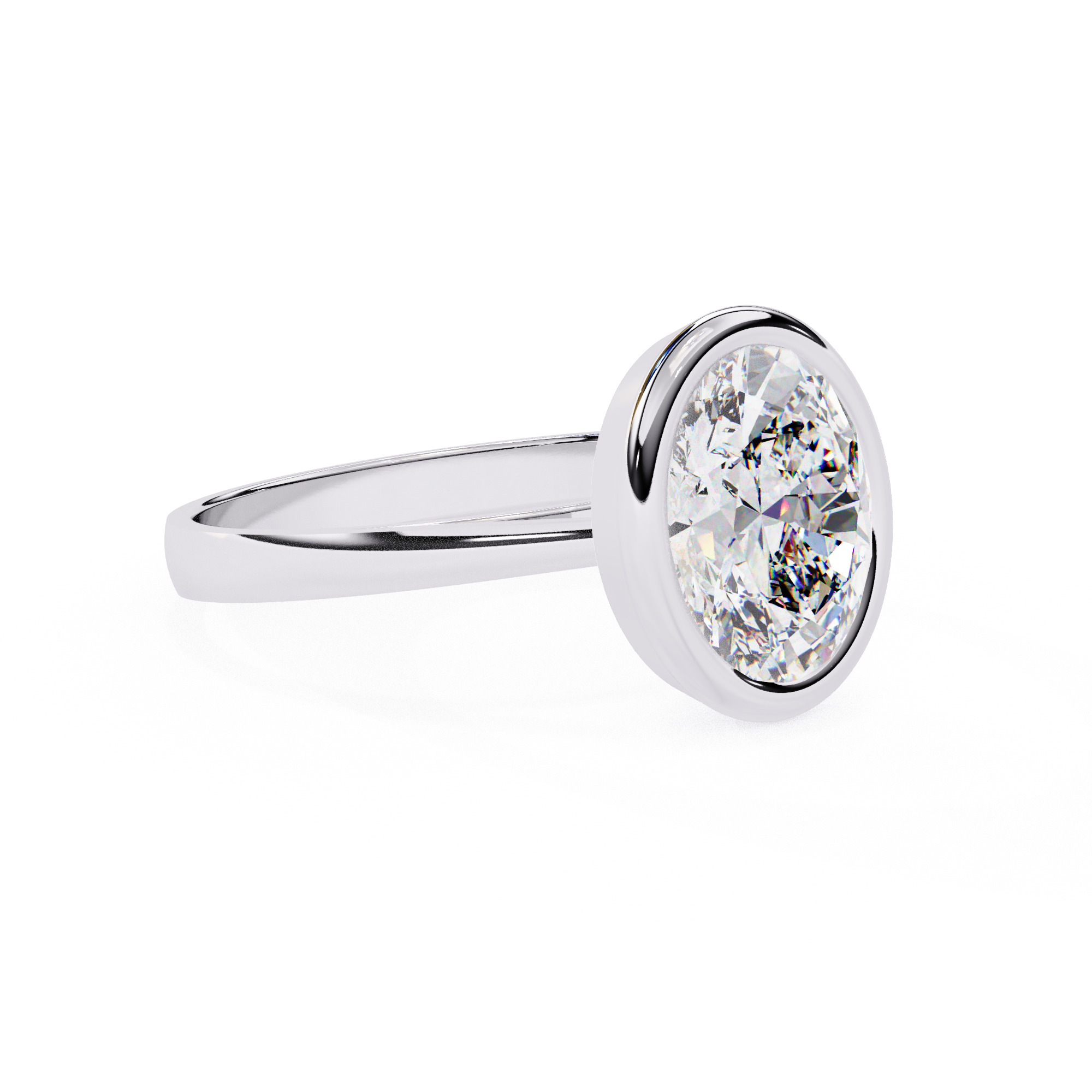 Mono Diamond Solitaire Ring 360 animation renders 3dm stl 3D print model_7