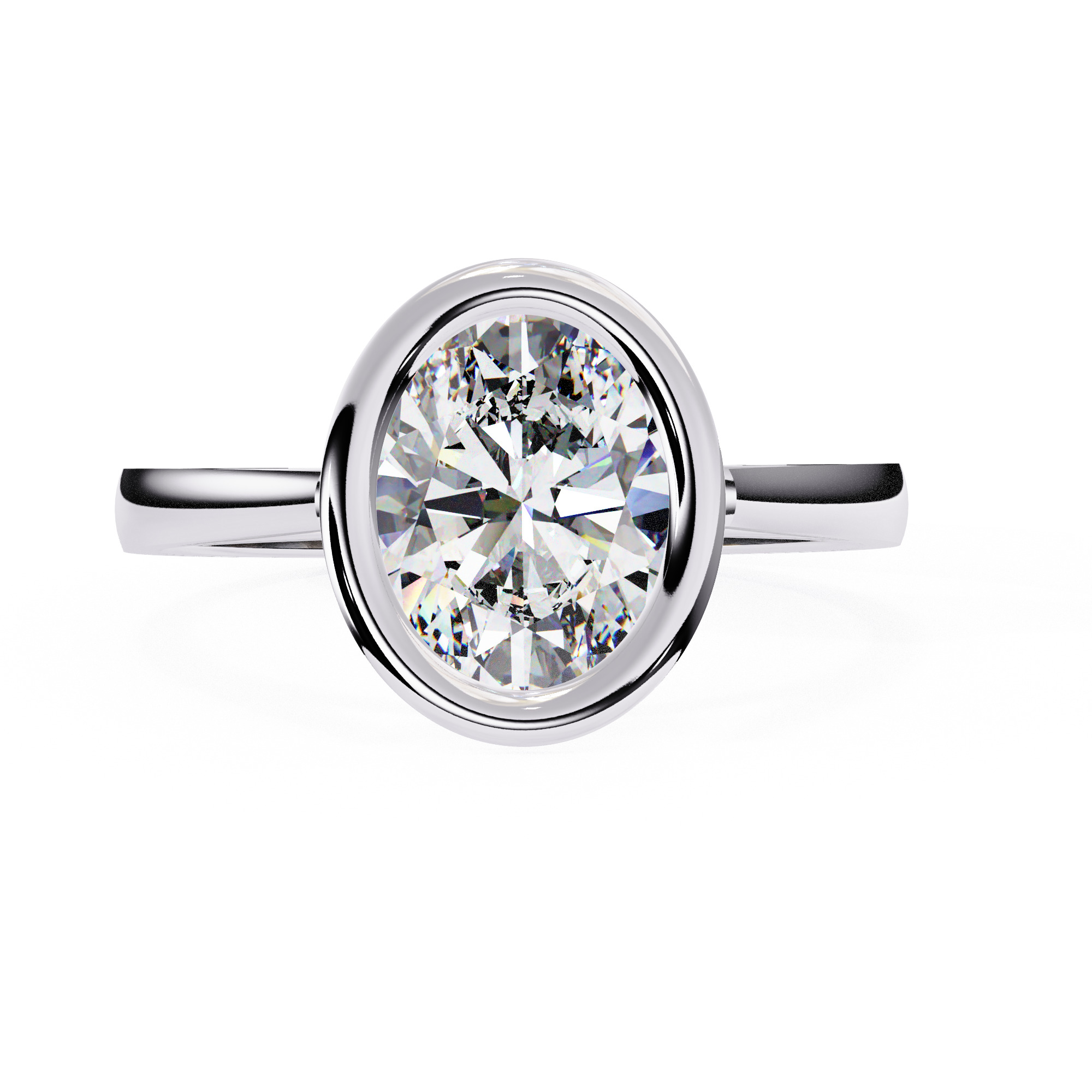 Mono Diamond Solitaire Ring 360 animation renders 3dm stl 3D print model_8