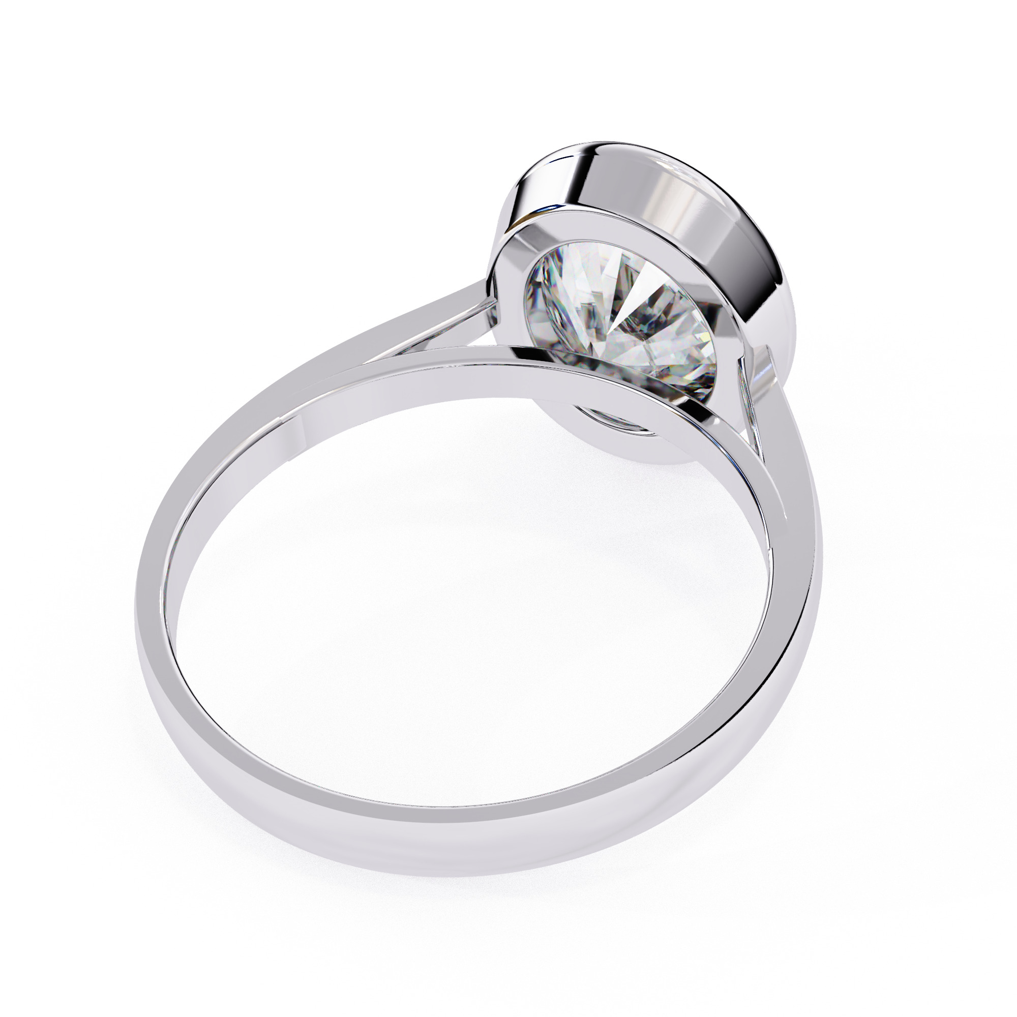 Mono Diamond Solitaire Ring 360 animation renders 3dm stl 3D print model_17