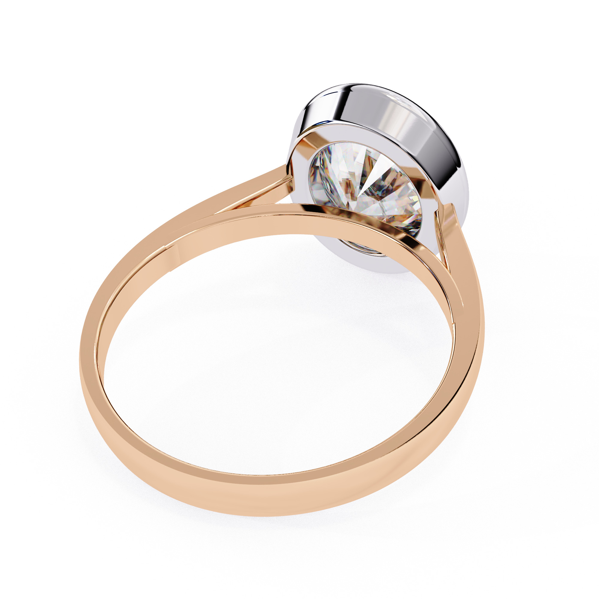 Mono Diamond Solitaire Ring 360 animation renders 3dm stl 3D print model_18