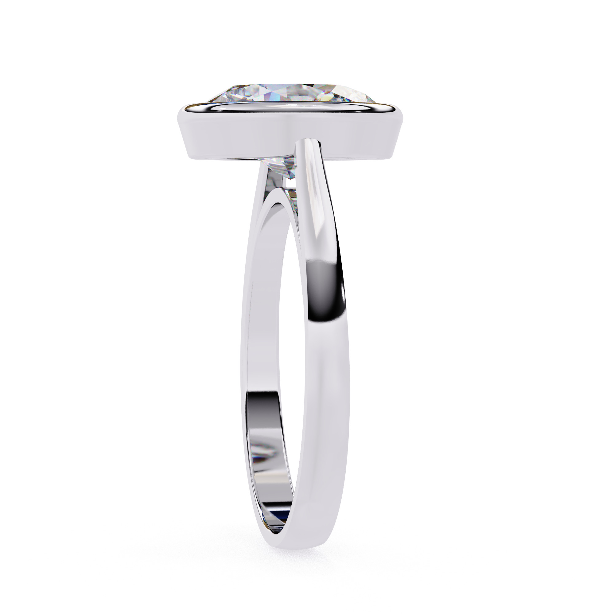 Mono Diamond Solitaire Ring 360 animation renders 3dm stl 3D print model_15