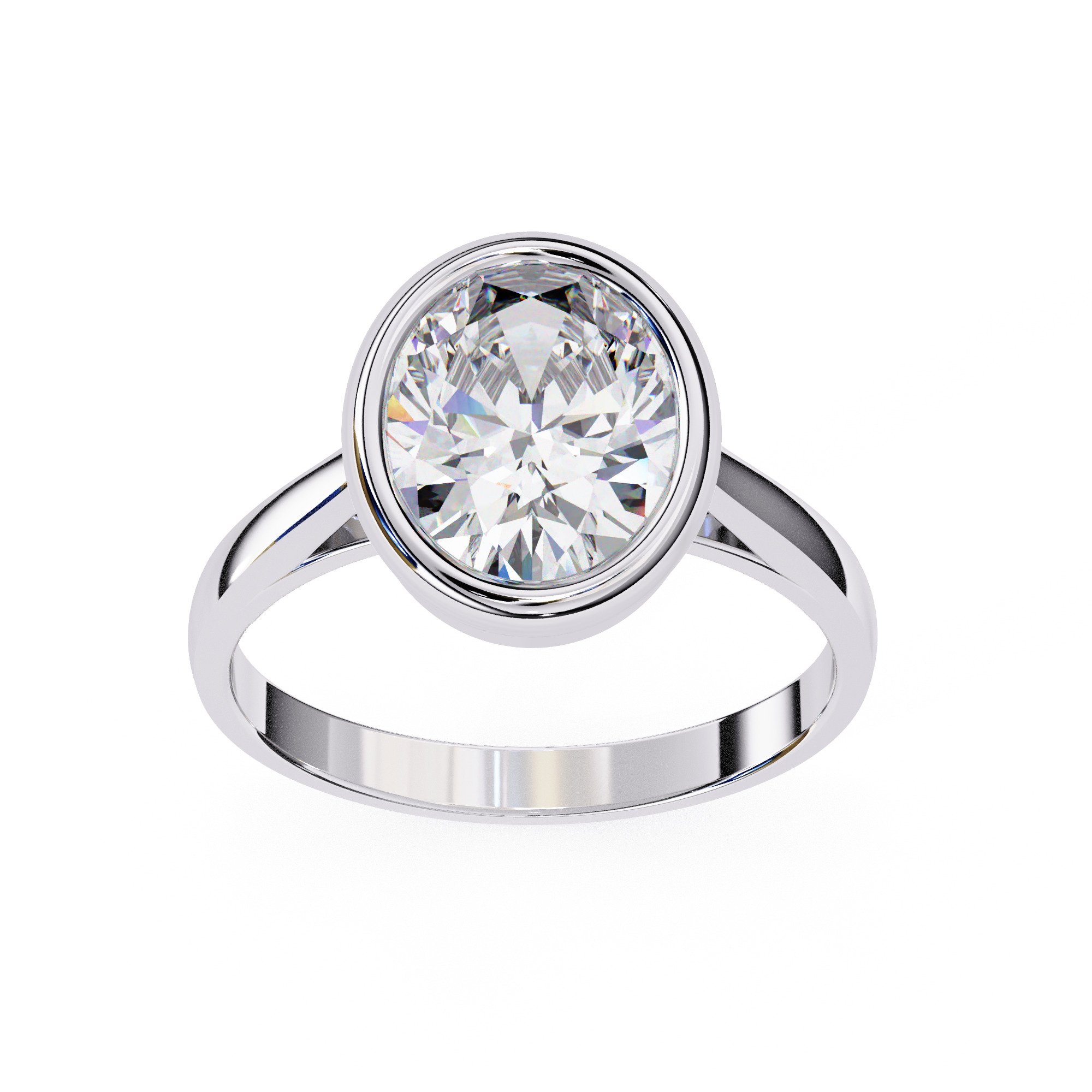 Mono Diamond Solitaire Ring 360 animation renders 3dm stl 3D print model_12