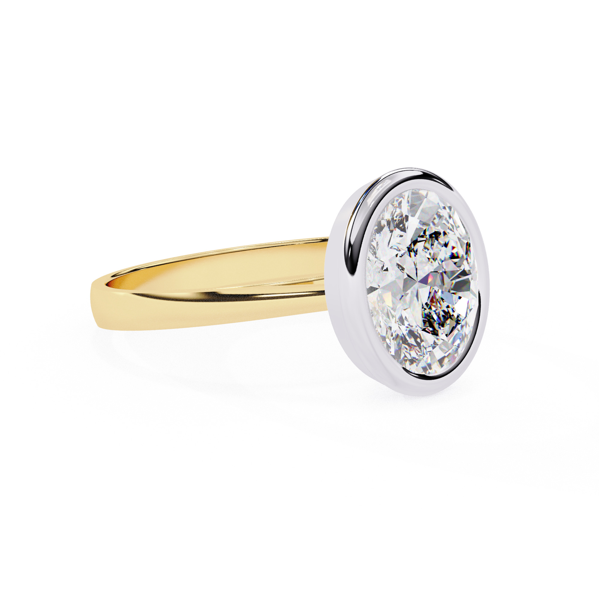 Mono Diamond Solitaire Ring 360 animation renders 3dm stl 3D print model_6