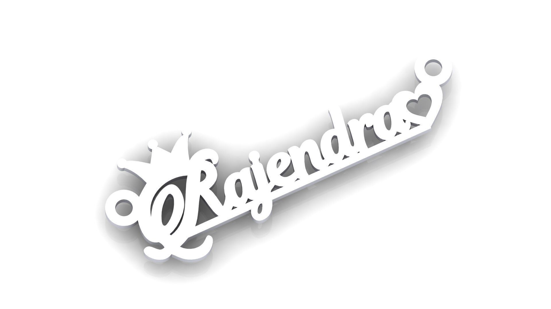 RAJENDRA NAME PENDANT 3D print model_2