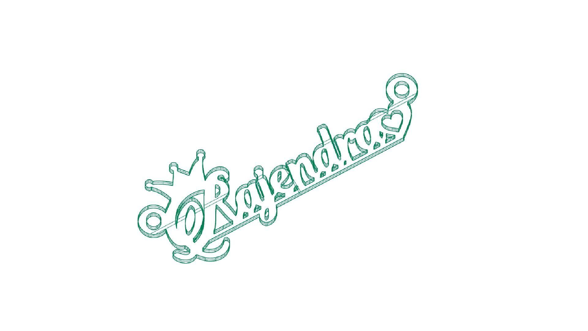 RAJENDRA NAME PENDANT 3D print model_5