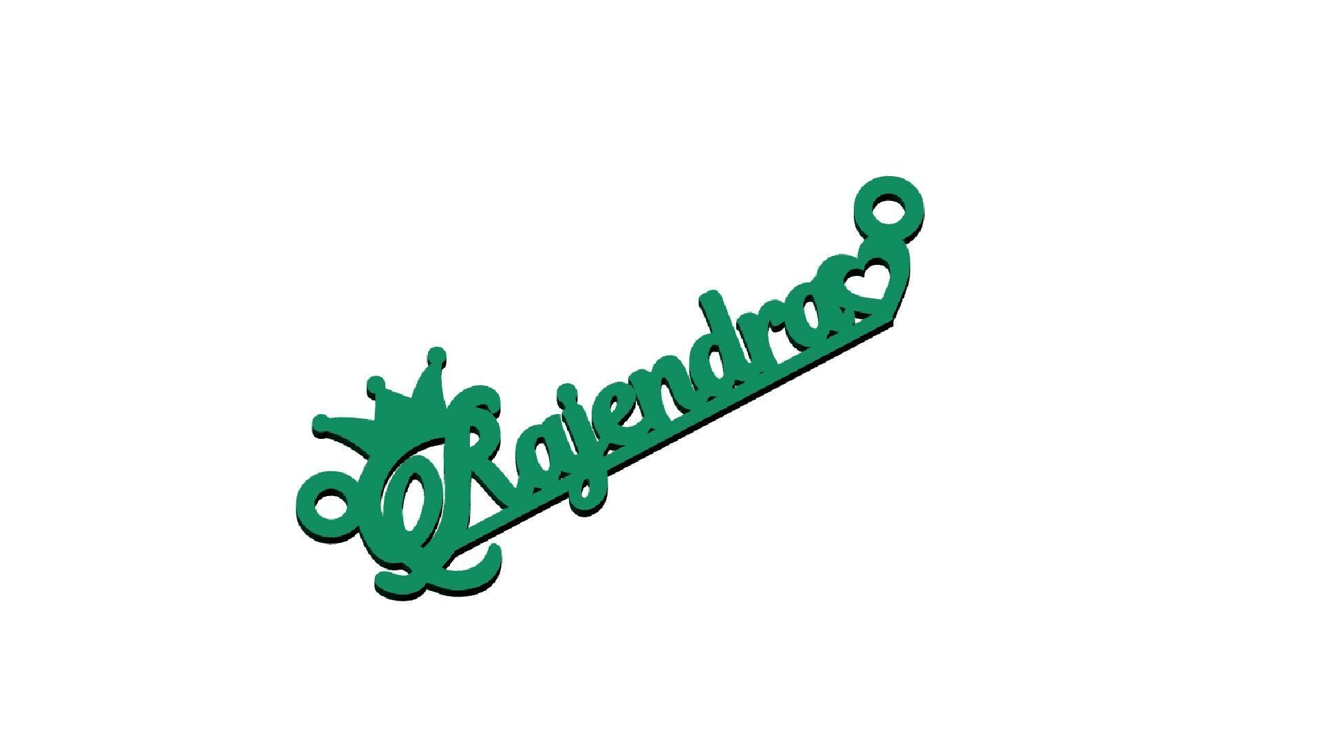 RAJENDRA NAME PENDANT 3D print model_4