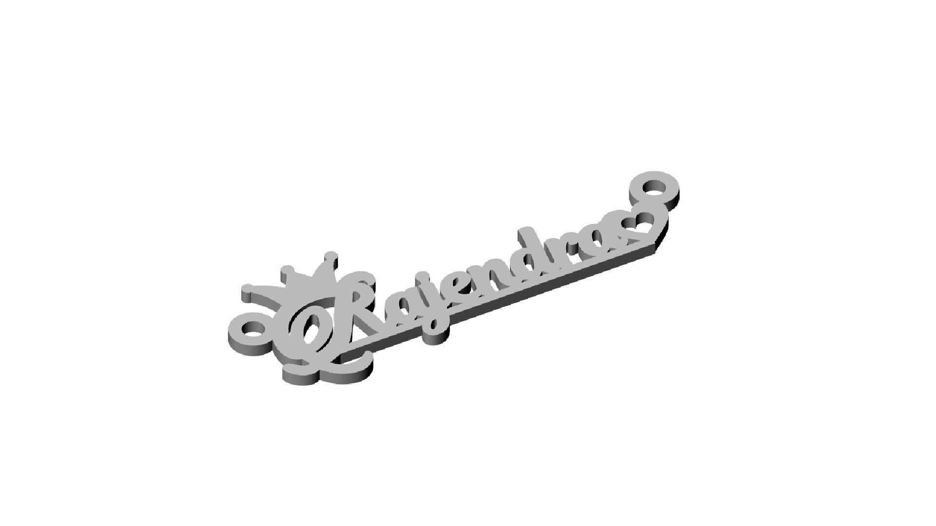 RAJENDRA NAME PENDANT 3D print model_6